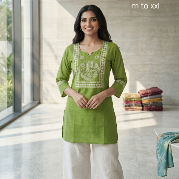 Dabu Cotton Kurti – D.No. 1073