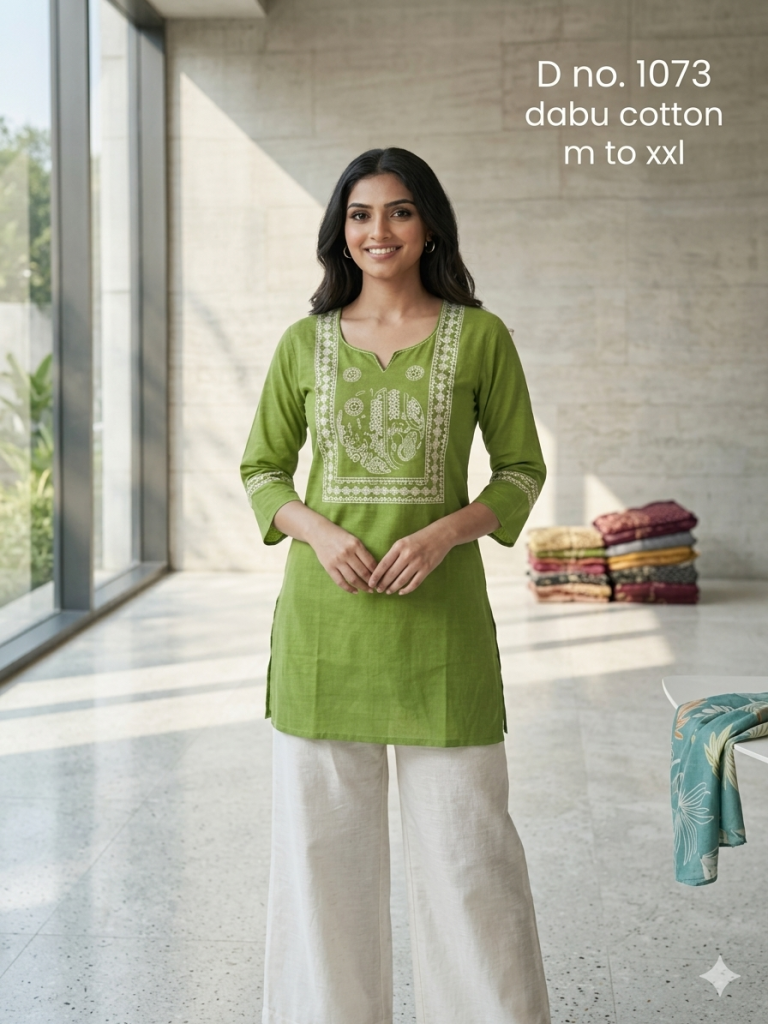 Dabu Cotton Kurti – D.No. 1073